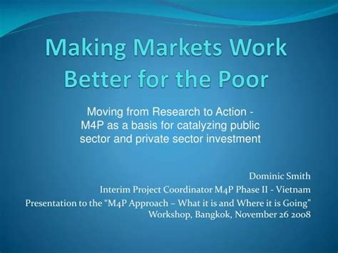  Managing for Development: Making Markets Work for the Poor, Uma Sinfonia de Eficiência Econômica e Desenvolvimento Humano